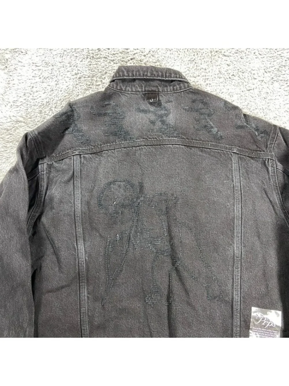 PRPS Denim Jacket Size XL Men Black E105JT307